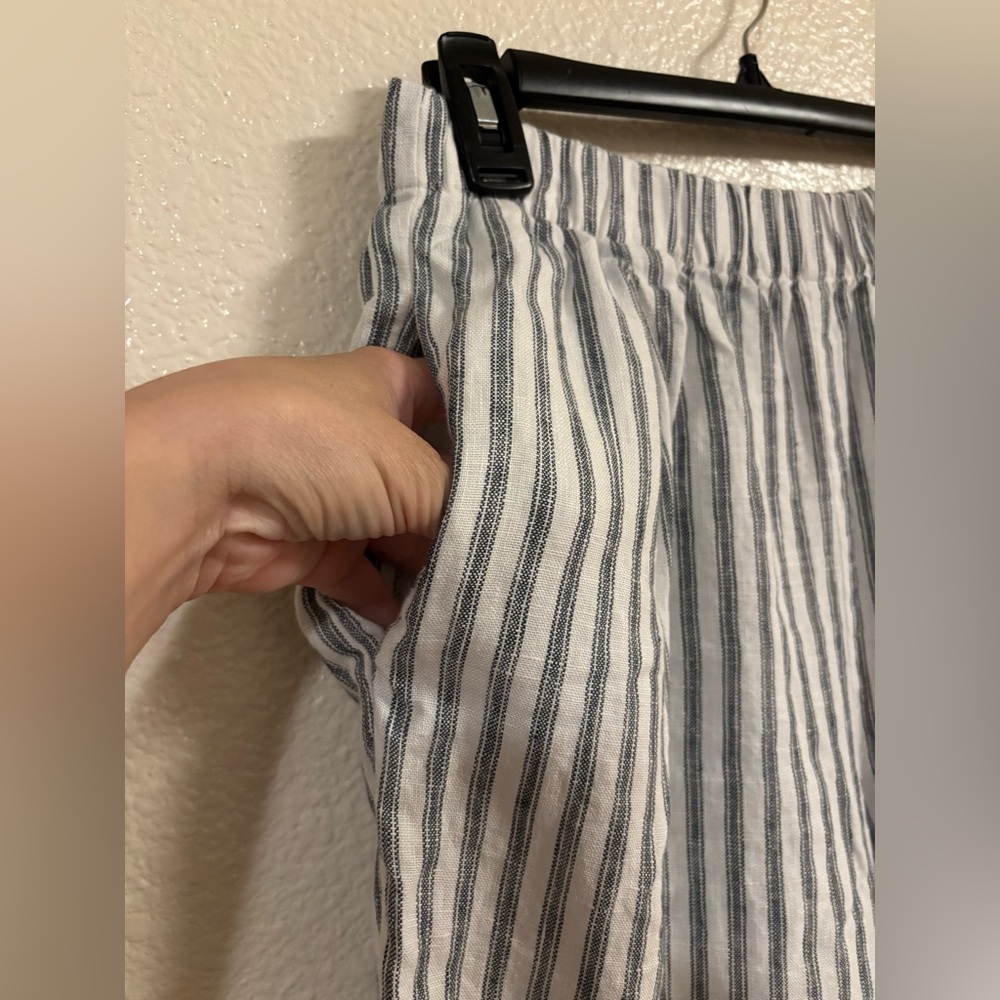 REFORMATION Fernando Linen Wide Leg Pant in Antibes Stripe - Picture 9 of 9